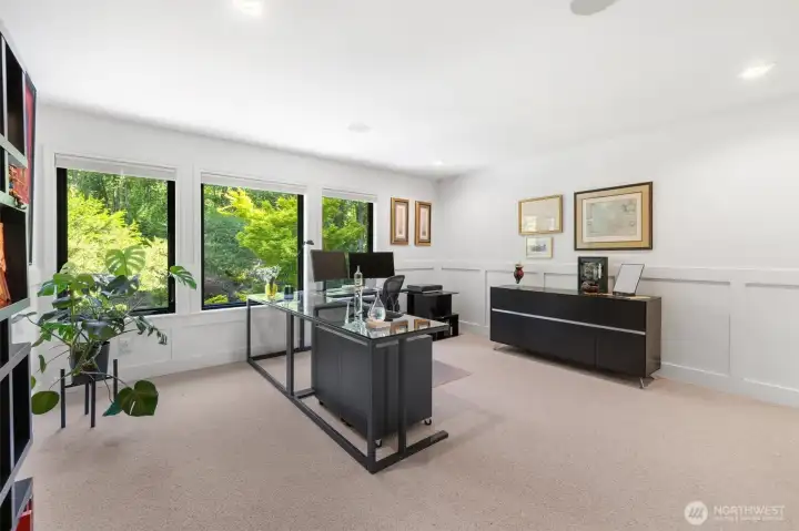 This large and peaceful office with views of the resort-style gardens makes this home on-of-a-kind.