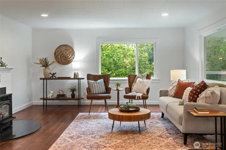 Living room with great natural light.