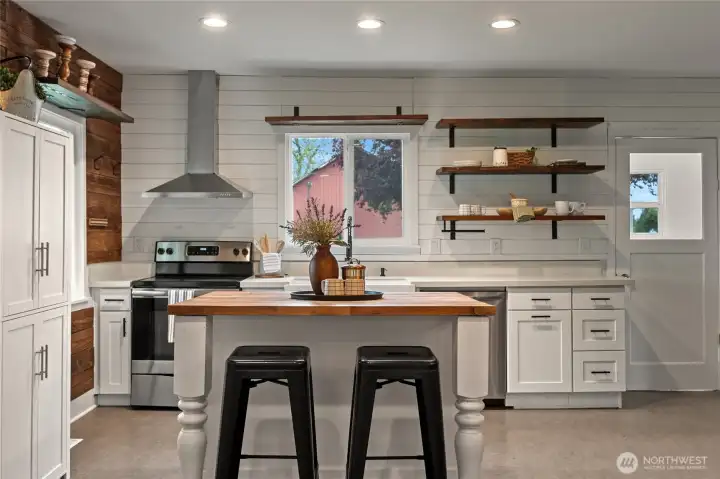 Kitchen with island