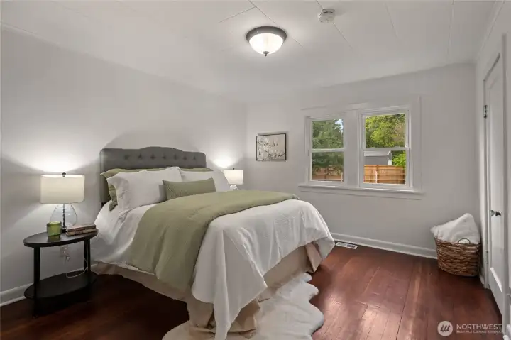 Main floor bedroom off living room
