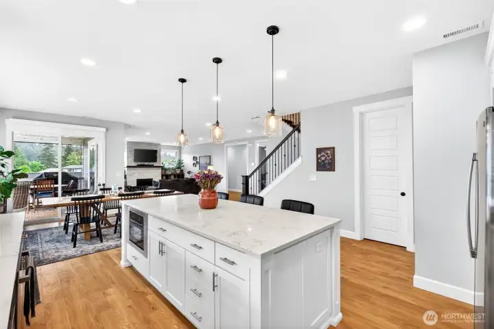 This kitchen has been the focal of plenty of gatherings. This kitchen has been the focal of plenty of gatherings.