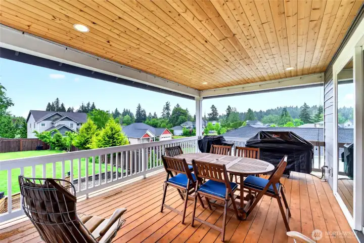 Heading out to the back patio. This patio is made for the PNW nights as well as the hot summer evenings. Heading out to the back patio. This patio is made for the PNW nights as well as the hot summer evenings.