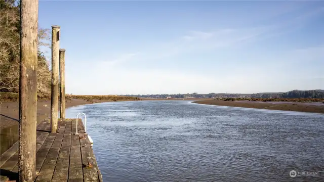 View of Middle Nemah River from Community Boat Dock.