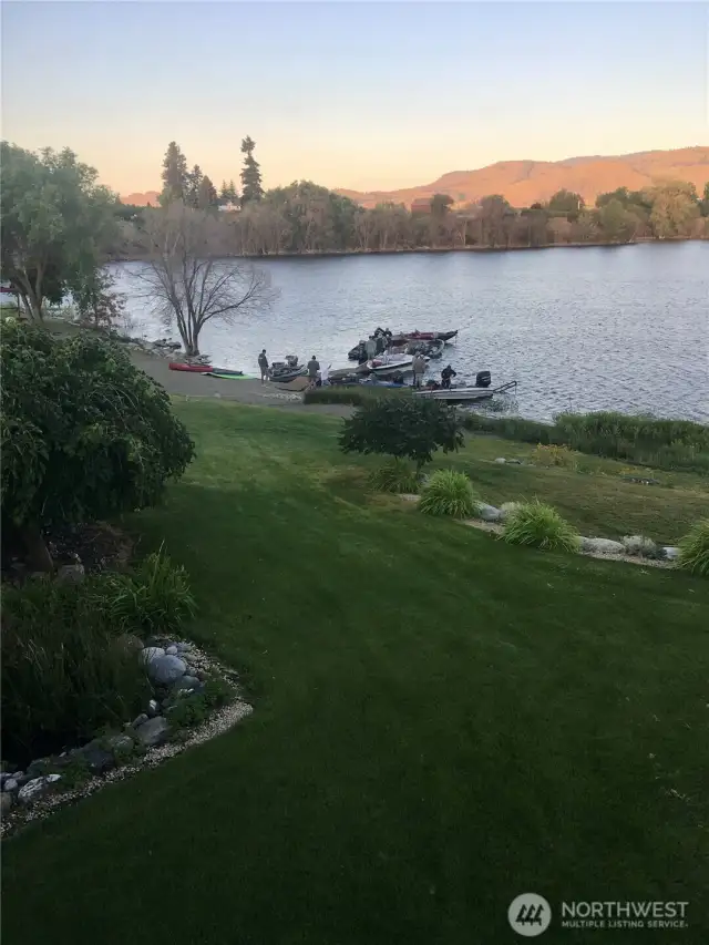 Lake is deep enough for fishing off the boat