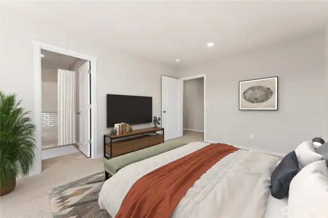 Primary bedroom. Photo's are for representational purposes only. Colors and finishes may differ.
