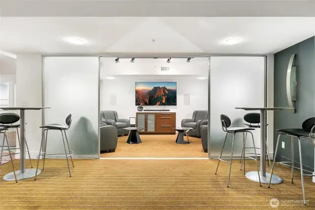 Media room on the 2nd floor
