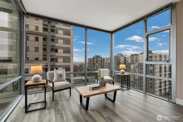 Bonus room on the SW corner, surrounded by windows