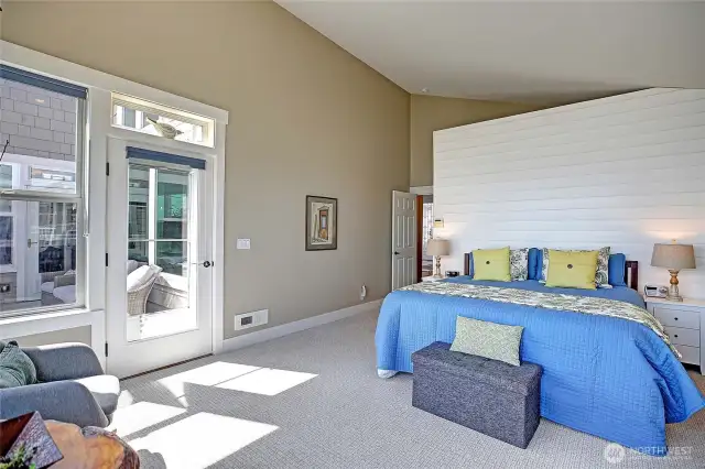 The main floor Primary also has direct access to the deck.