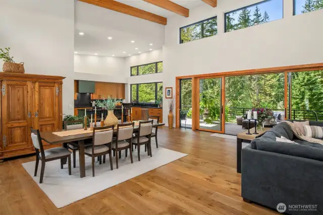 Wide-plank engineered oak hardwood floors throughout the main living spaces.