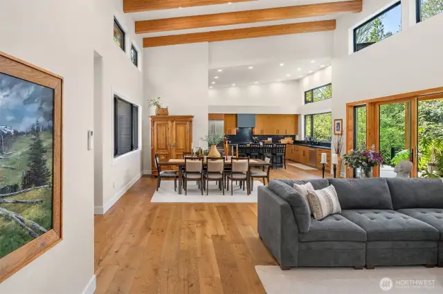 The open-concept living is ideal for everyday comfort or entertaining large gatherings.