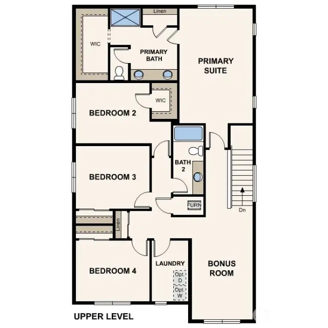 Marketing rendering of floor plan - may vary per location.