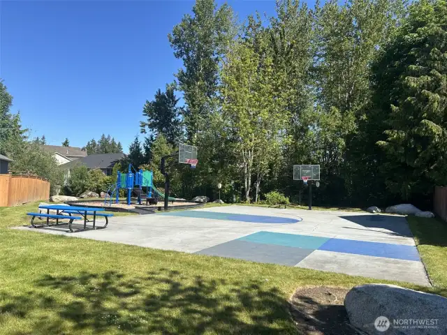 Basketball/Multi-use Court in the larger of the 2 Community Parks!