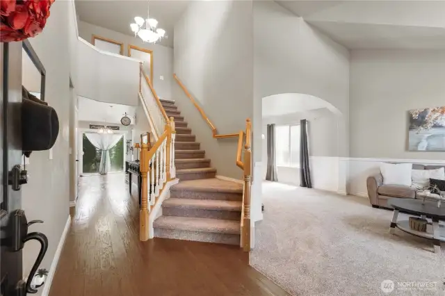 Entry featuring engineered hardwood floors!