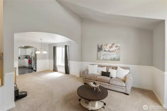 Formal Living Room with New Carpet!