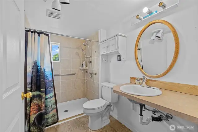 Main bathroom has walk in shower now but originally had a bathtub
