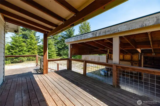 Roomy deck off primary bedroom