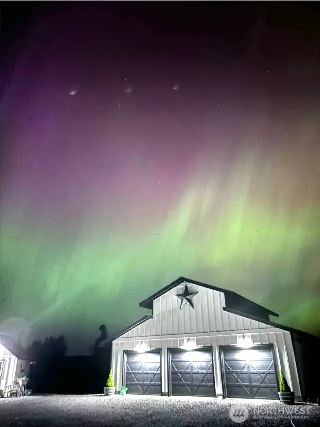 Northern Lights glowing strong