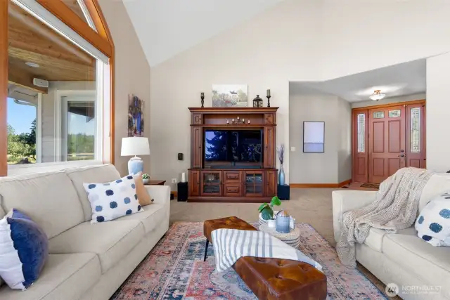 Front door leads to living area.