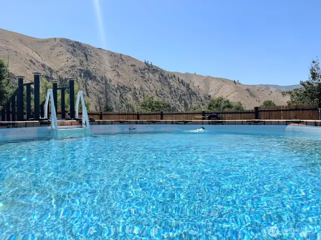 view from the pool