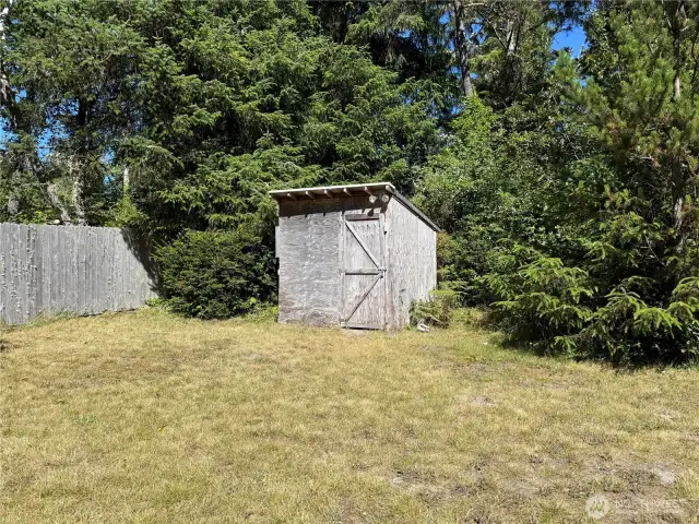 Utility Shed is on the property and partially fenced.