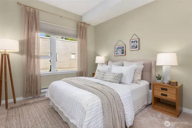 Second bedroom with large walk-in closet.