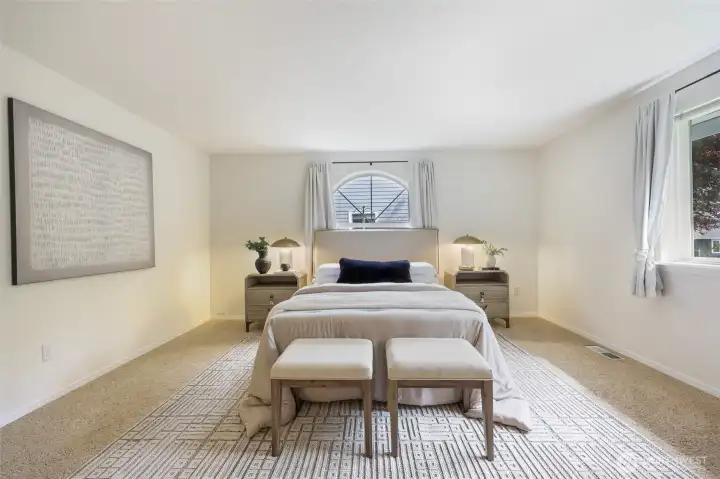 Generous and private at the end of the home.