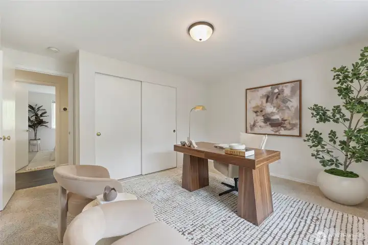 Each has a large double closet.