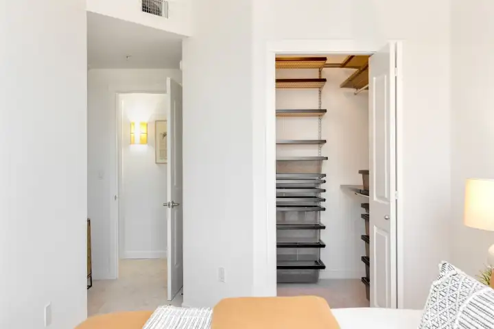 The walk-in closet.