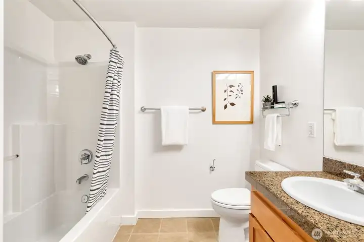 The large tub/shower.