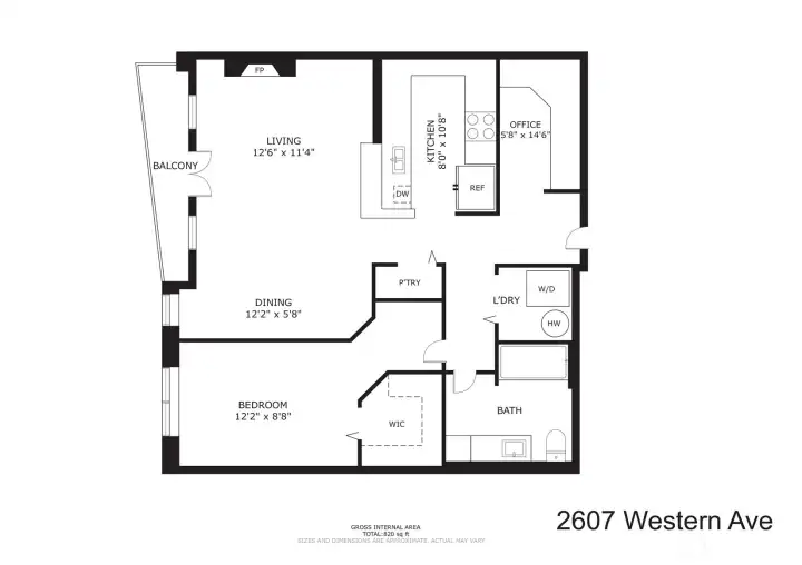 The layout of 1108- this is a really functional space.