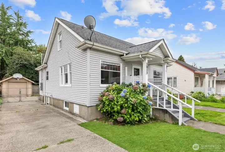 This driveway has room for RV parking.