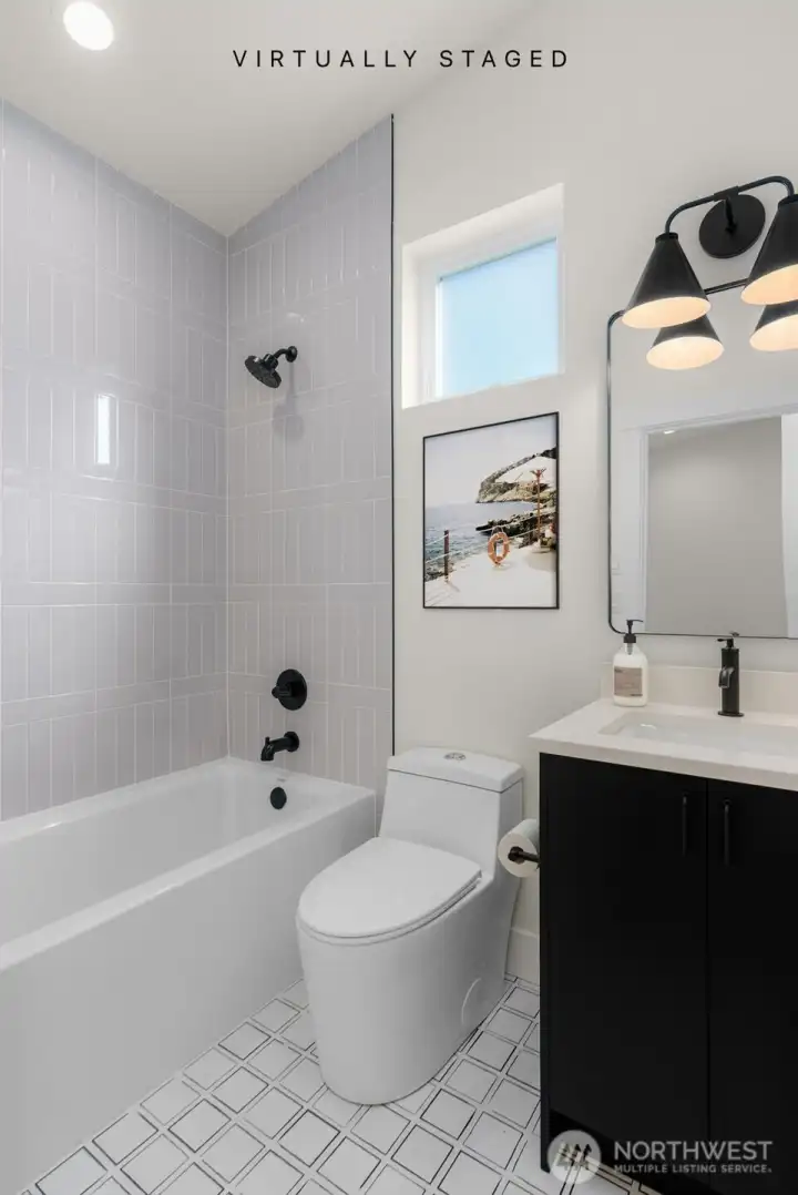 Modern bath finishes for a polished look.