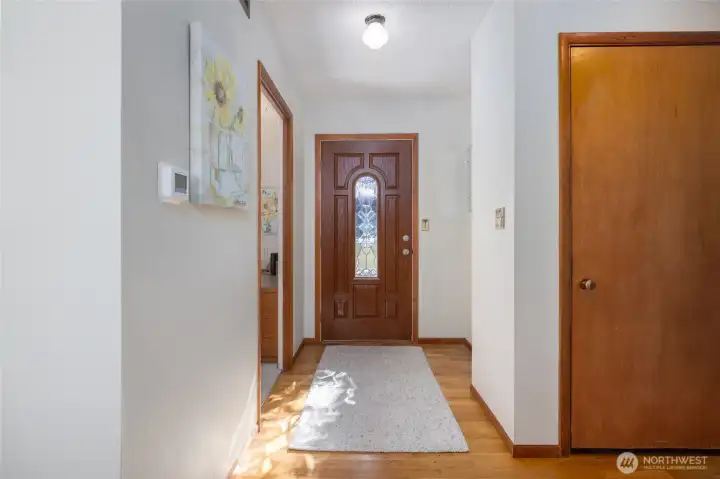 Front door and hallway