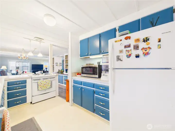 Kitchen looking towards living room