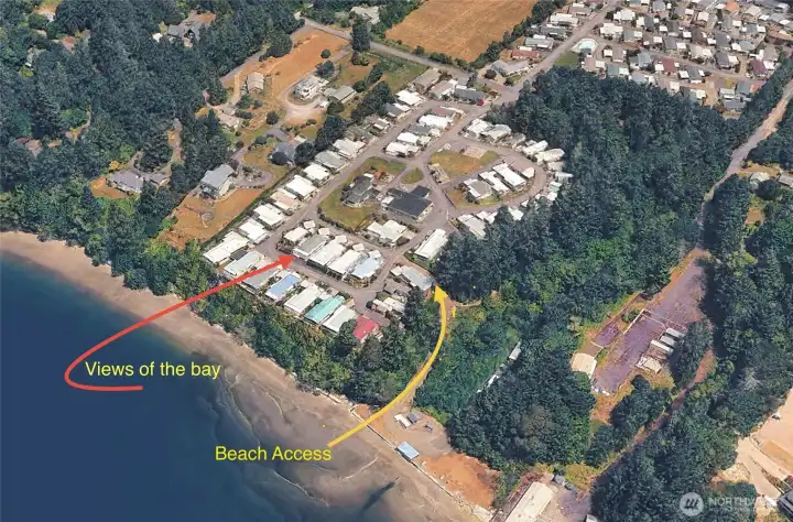 Aerial View of community and beach access