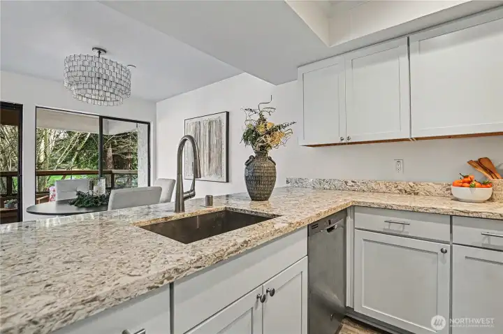 Sink is ideally positioned for easy entertaining and everyday living.