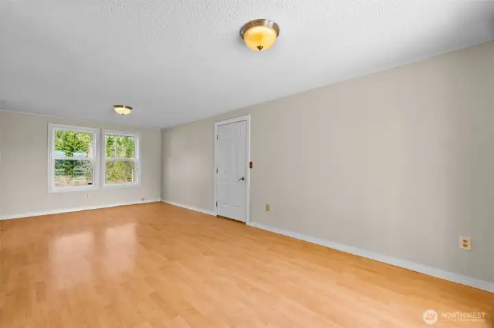 This door leads to the expansive rec room.