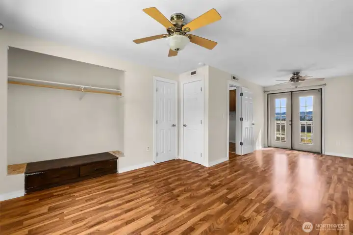 Bedroom #3 features three closets, plus french doors that open onto a private balcony.