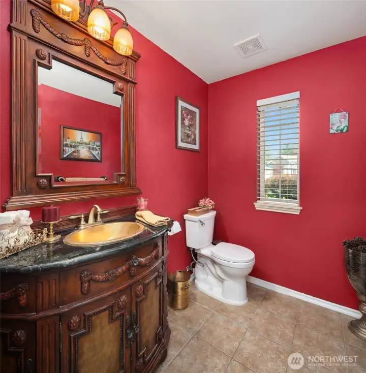 Powder room on main floor