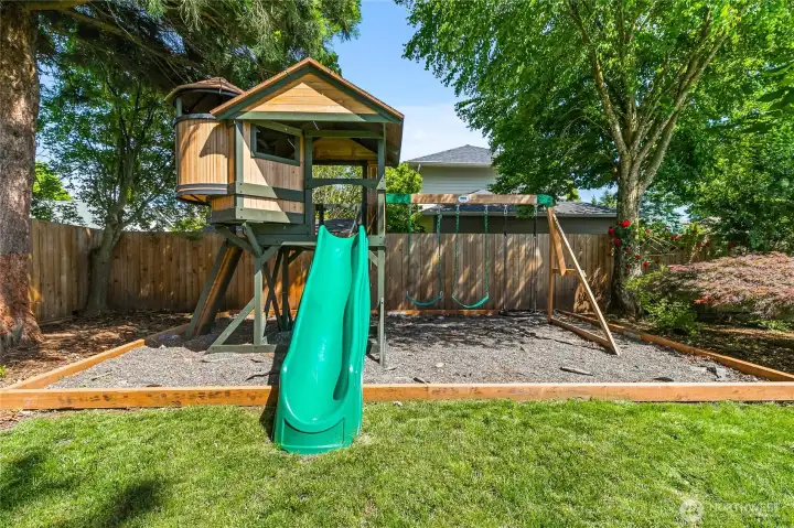 This amazing playset stays with the home.