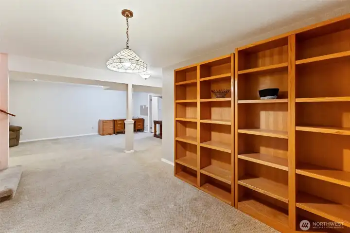 Lower Level-Book Shelves to convey