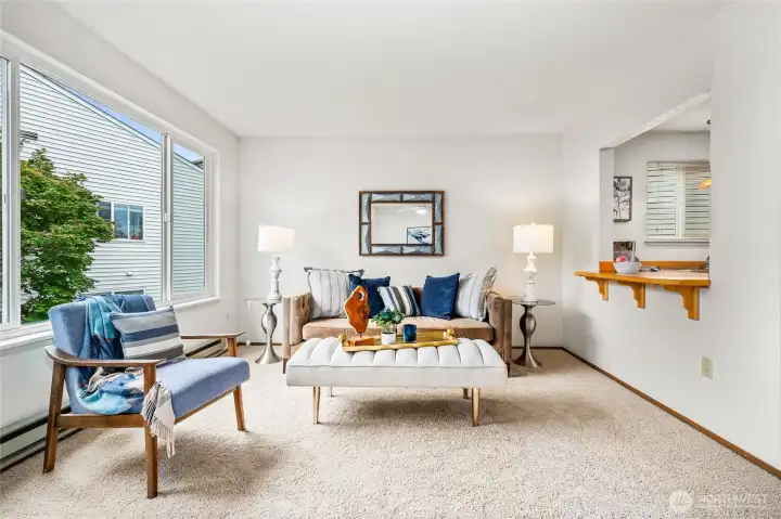 Spacious Family Room offers space for relaxing or socializing.