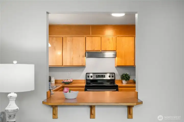 The heart of the home is the kitchen which features stainless steel appliances, breakfast bar and cabinets to store all you need for special meals.