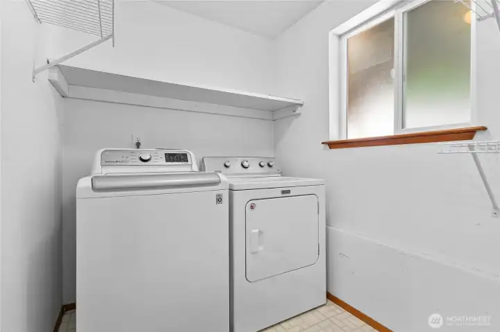 Lower level laundry room. Lower level laundry room.