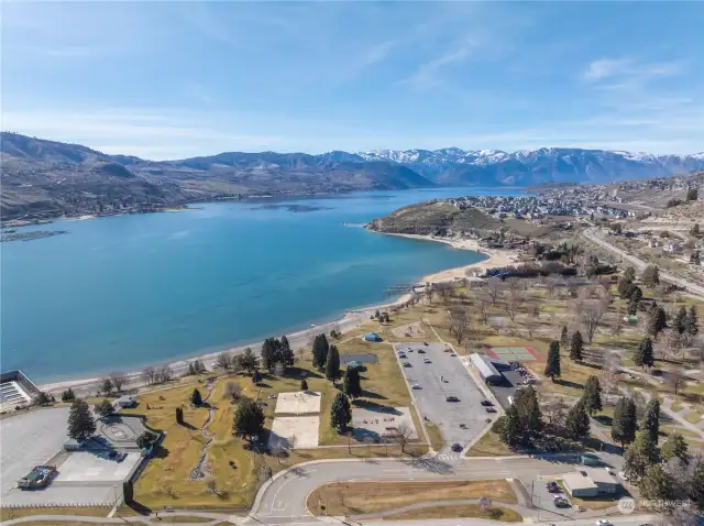 Drone footage of the close proximity to the beach