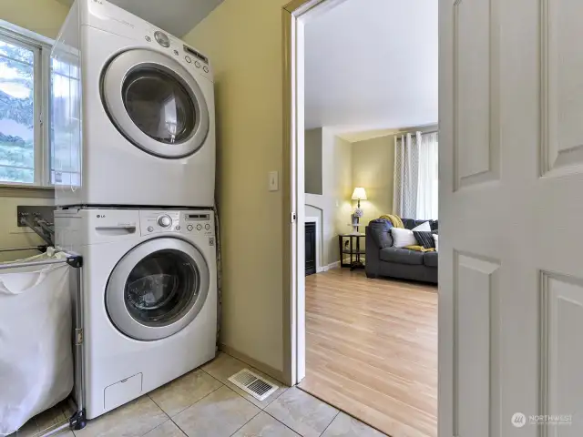 Spacious laundry room off of the garage. W/D do not convey.