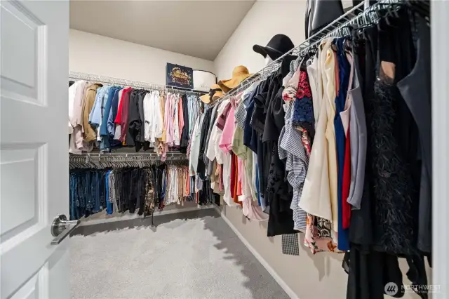 Huge primary closet.