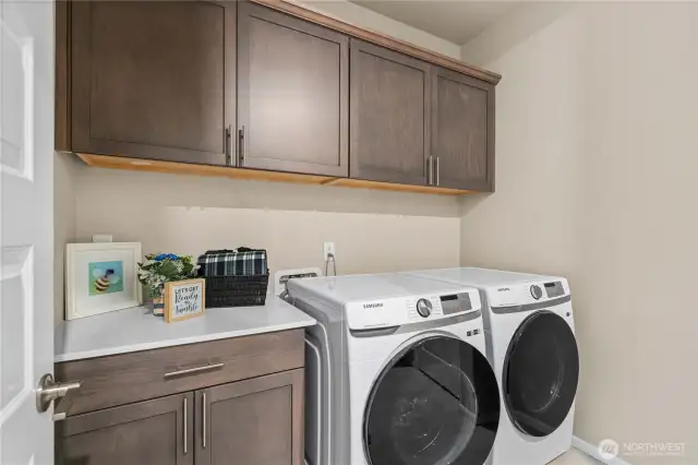 Upstairs laundry room.