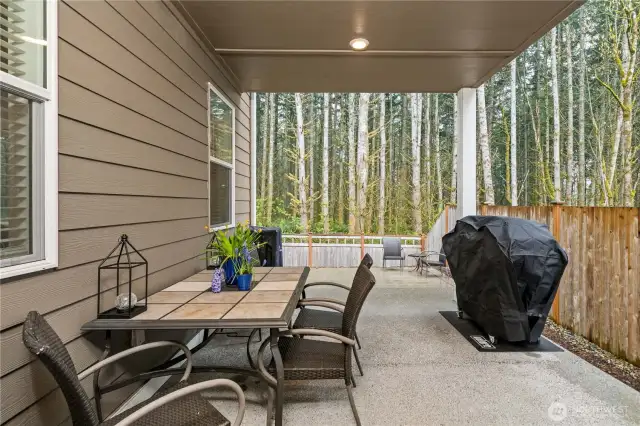 Covered patio.