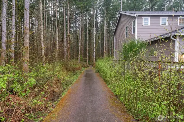 Trail right next to the home.